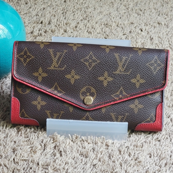 COA 💞 LOUIS VUITTON MONOGRAM CANVAS SARAH RETIRO WALLET - Picture 2 of 12